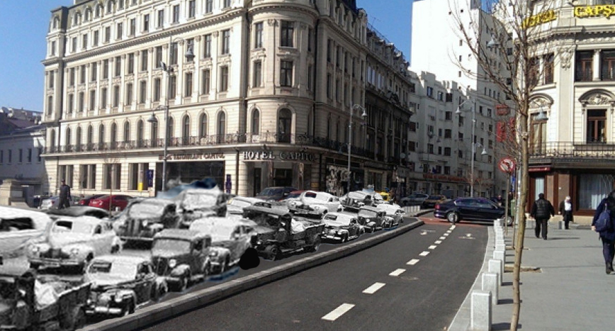 Pe Calea Victoriei a fost descoperită o coloană de mașini blocată în trafic din Al Doilea Război Mondial!