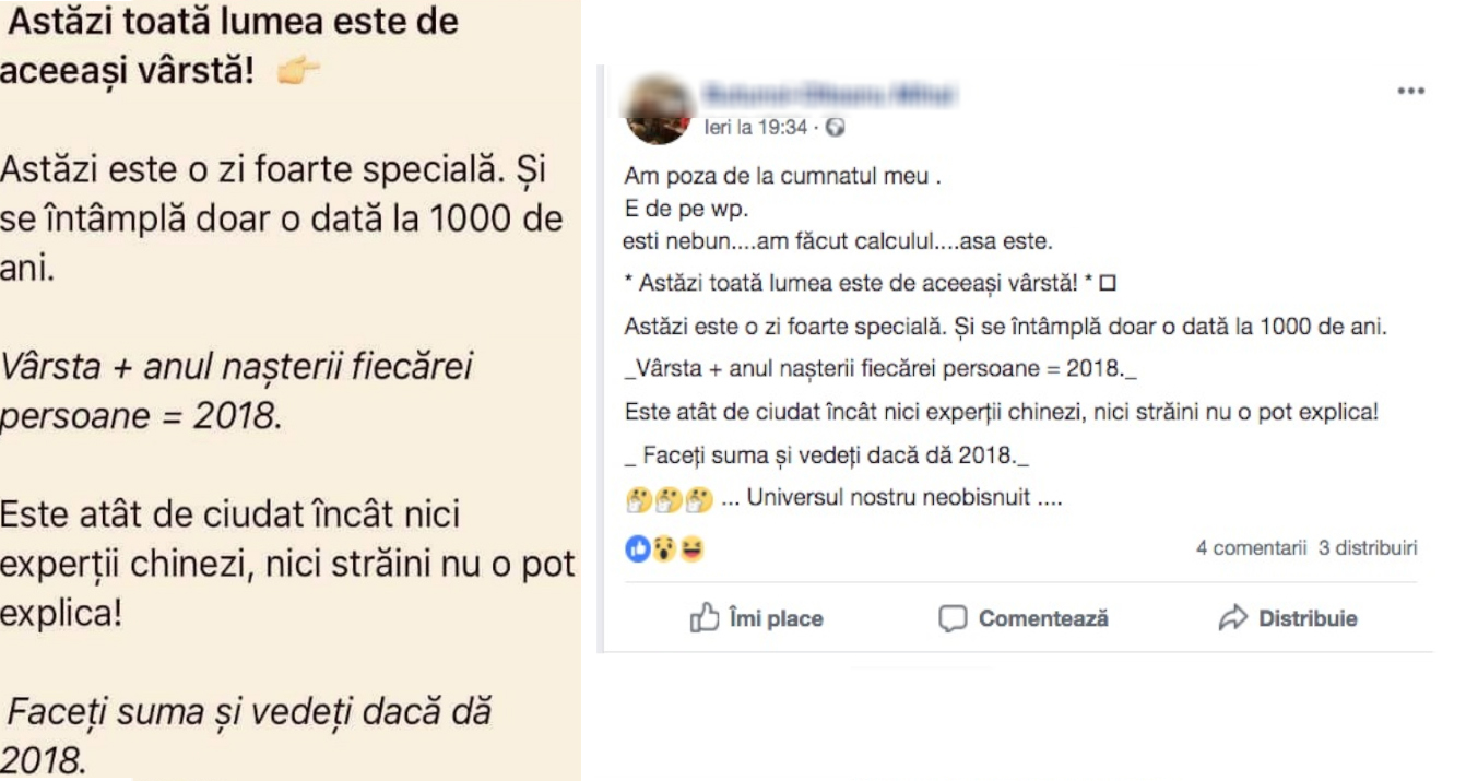 Zeci de mii de români s-au mirat ieri că vârsta lor+anul nașterii = 2018. De aia iese PSD-ul mereu!