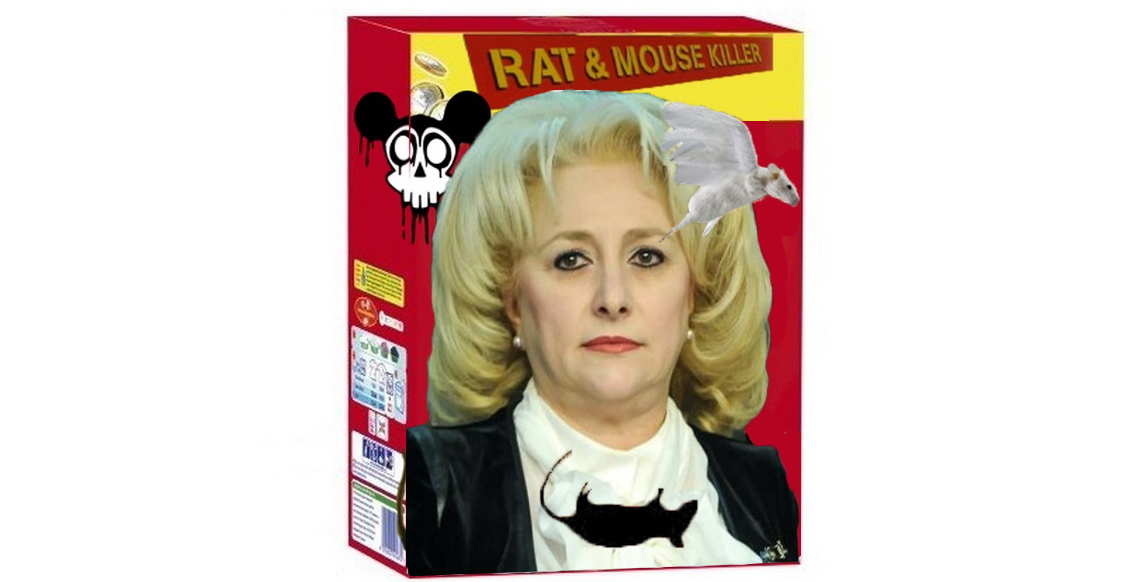 Distinsa doamnă Viorica Dăncilă a devenit imaginea oficială a unei cunoscute mărci de otravă pentru șoareci!