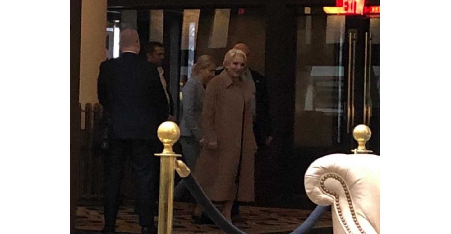 Veorica la hotelul lui Donald Trump, încercând să fure draperia în loc de prosop!