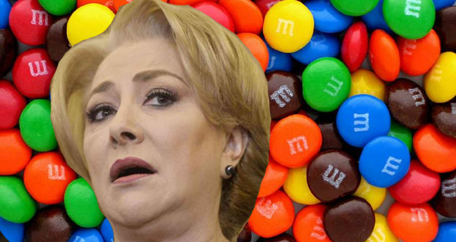 Viorica Dăncilă și-a găsit serviciu: trebuie să pună în ordine alfabetică bomboanele M&M!