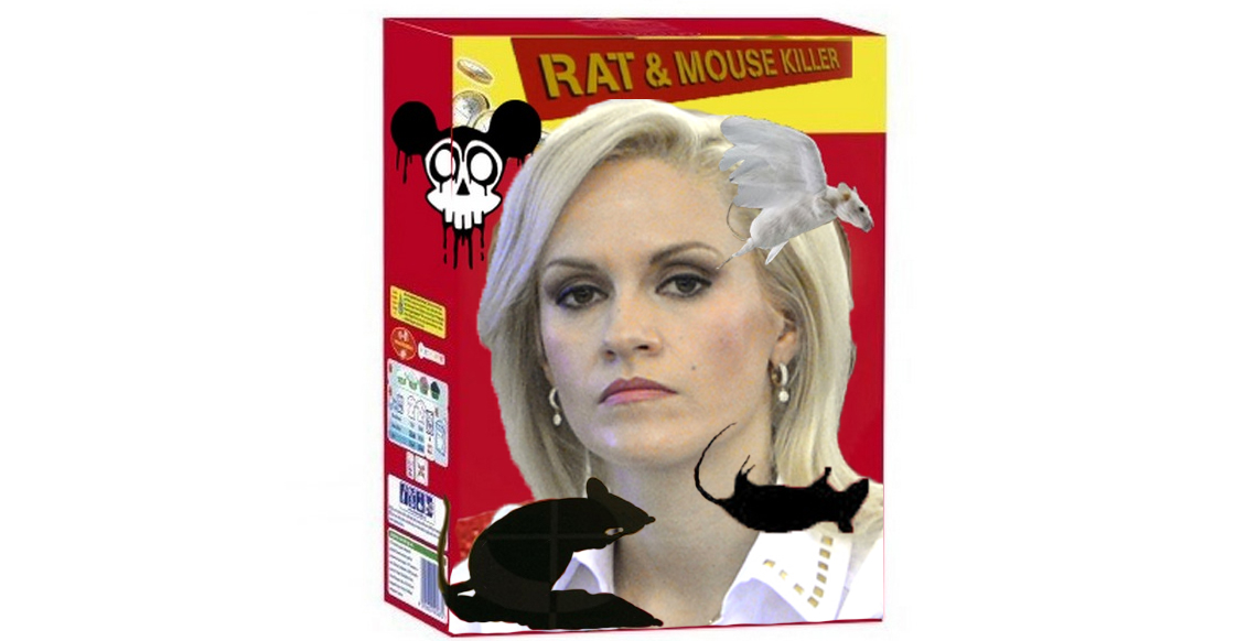 Distinsa duamnă Firea a devenit imaginea oficială a unei cunoscute mărci de otravă pentru șoareci!