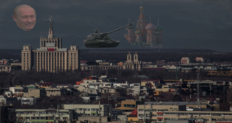E atât de senin în București încât se văd tancurile rusești!