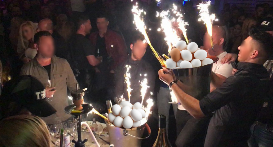 Ultima fiță la LOFT: în loc de șampanie, cocalarii comandă ouă cu artifică!