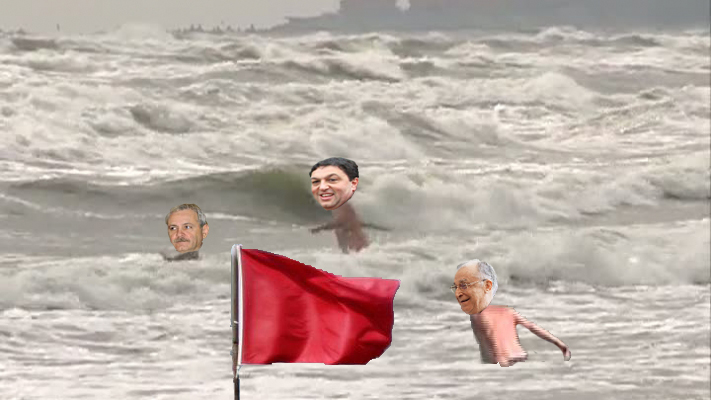 În atenția PSD-iștilor: Steagul roșu arborat pe plajă înseamnă că marea e numai a voastră!