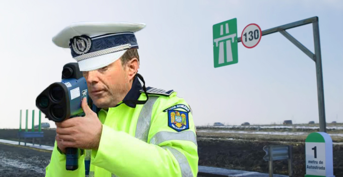 Poliția a pus radar pe metrul de autostradă din Moldova!