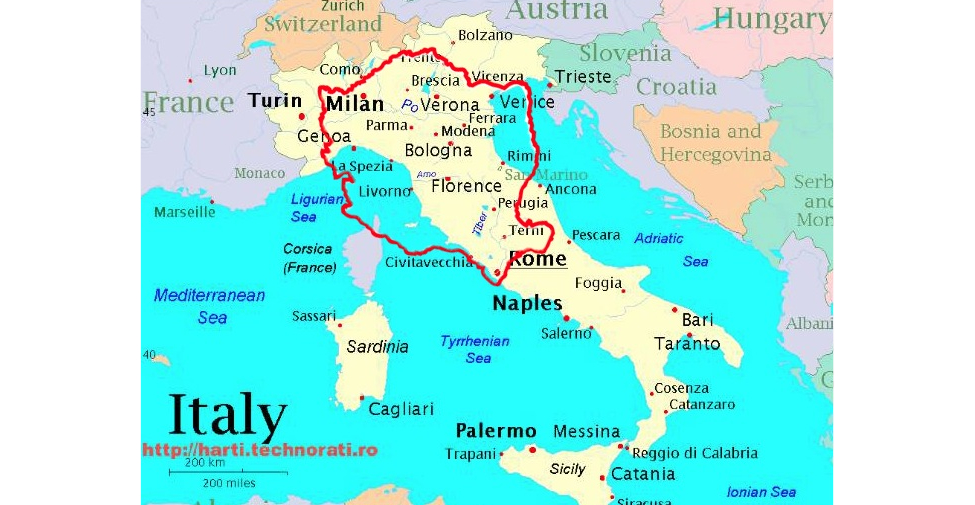 Orașele Roma, Milano, Verona, Parma, Florența și Bologna ar putea forma un nou stat: România Nouă!