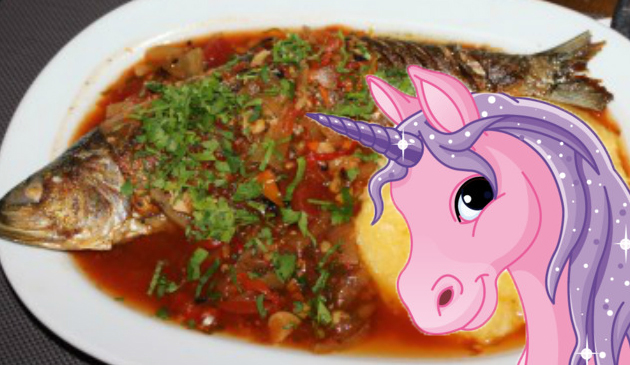 Ați văzut unicornul roz care apare când mănânci saramură?