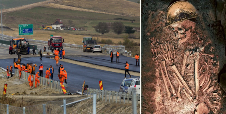 Un muncitor de la Autostrada Transilvania a găsit scheletele altor doi muncitori de la Autostrada Transilvania!