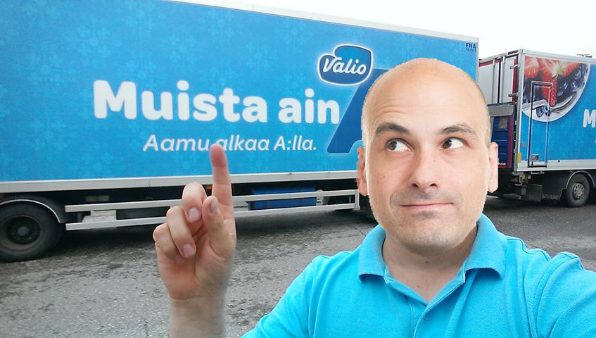 Un șofer român din Finlanda nu a fost lăsat să intre în țară din cauza mesajului de pe camion!