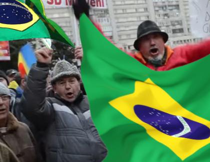 Protestatarii pro-corupție se întorc la Târgoviște ca să facă steagul Braziliei!