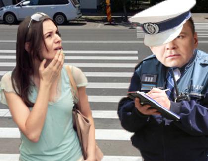 Poliția Rutieră din Caracal a amendat o femeie pentru că era pe stop!