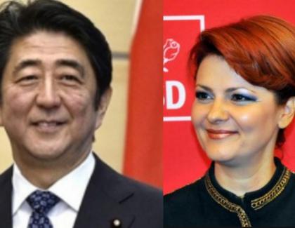 Premierul Japoniei s-a întâlnit cu Olguța Vasilescu, că e singura din guvern care știe japoneza!
