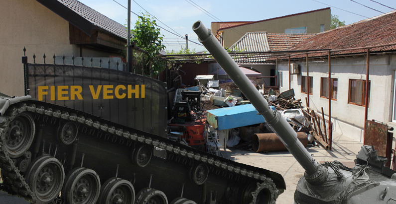 Deja se simte prezența armatei în Țăndărei: primul tanc dezmembrat a ajuns la fer vechi!