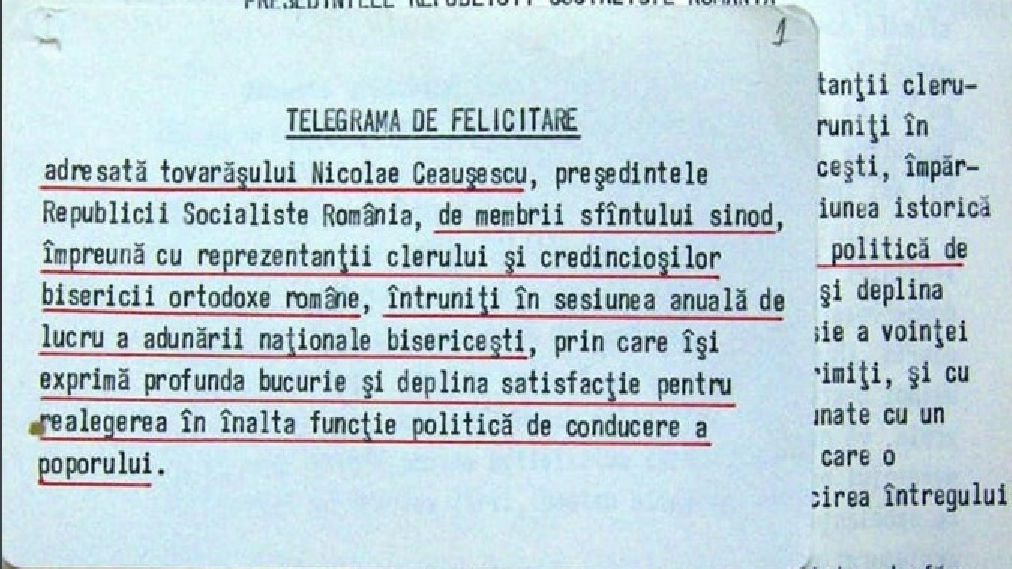 Cum îl felicita BOR pe Ceauşescu în decembrie 1989, în timp ce la Timişoara mureau oameni!