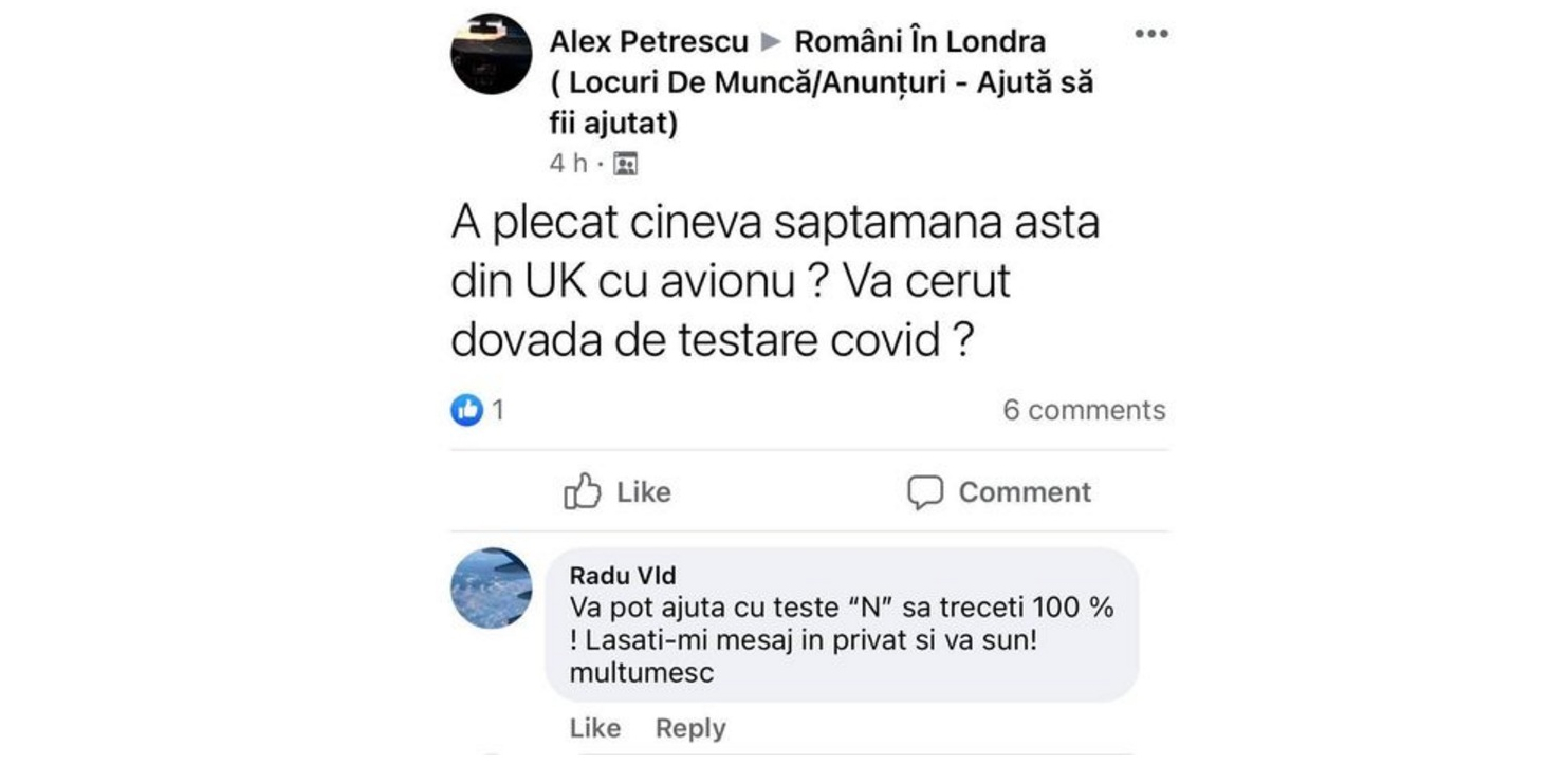 Teste Covid mânărite, pentru a putea călători cu avionul în UK! Nimic nu îi stă românului în cale: pentru orice problema va inventa un şmen cu care să o rezolve